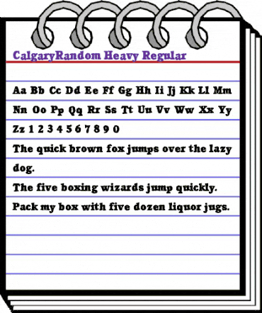 CalgaryRandom-Heavy Regular animated font preview