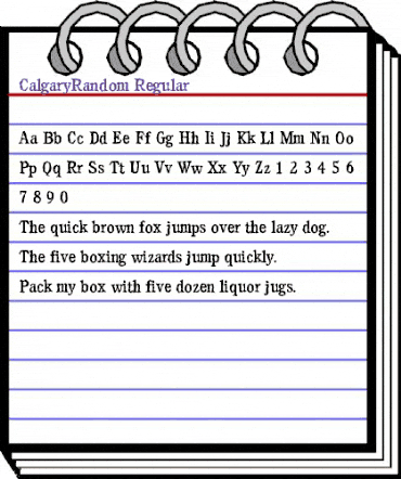 CalgaryRandom Regular animated font preview CalgaryRandom Regular animated font preview