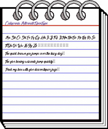 California Alternate animated font preview