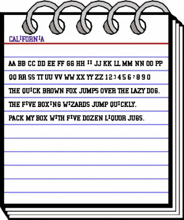 California Regular animated font preview