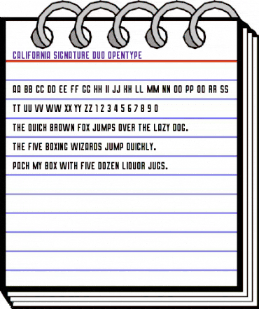 California Signature Duo Regular animated font preview California Signature Duo Regular animated font preview