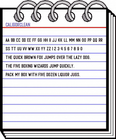 Caligor Clean animated font preview