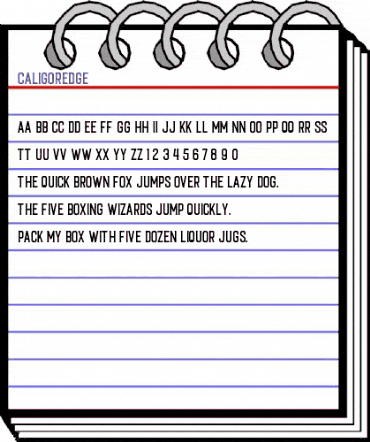 Caligor Edge animated font preview