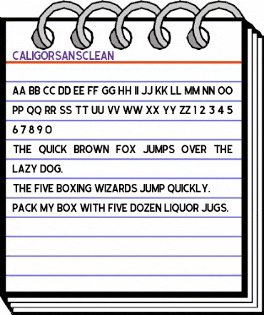 Caligor Sans Clean animated font preview