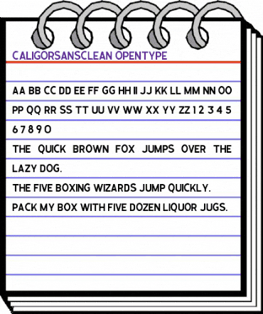 Caligor Sans Clean animated font preview