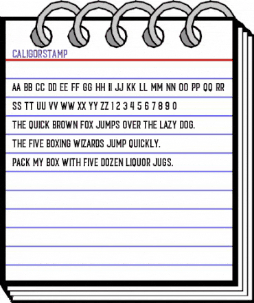 Caligor Stamp animated font preview