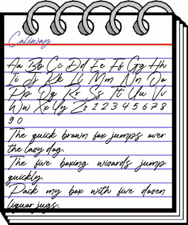 Caliway Regular animated font preview