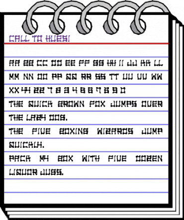 Call to Huesi Regular animated font preview
