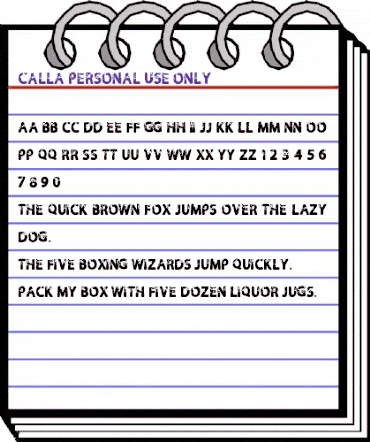 Calla Personal Use Only Regular animated font preview Calla Personal Use Only Regular animated font preview