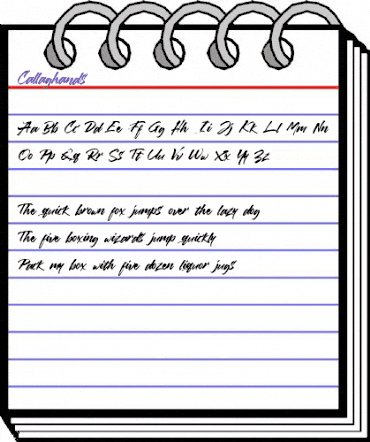 Callaghands Regular animated font preview Callaghands Regular animated font preview