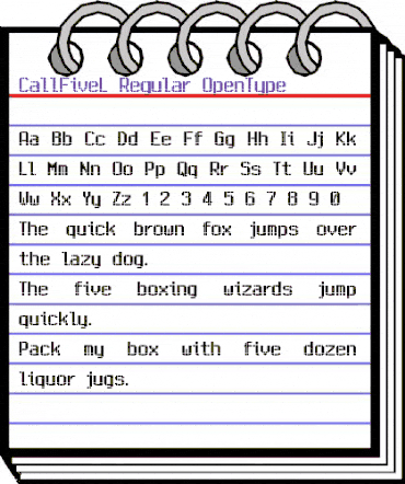 CallFiveL-Regular Regular animated font preview