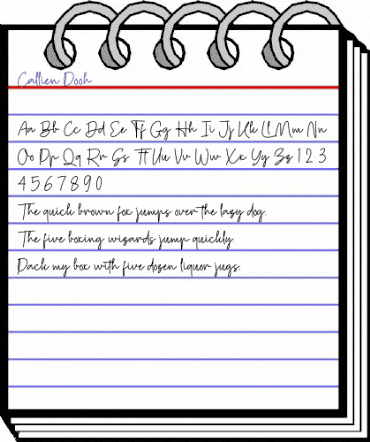 Callien Pooh Regular animated font preview