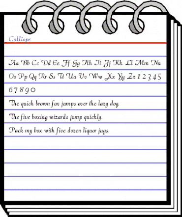 Calliope Regular animated font preview