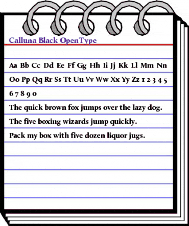 Calluna Blck Regular animated font preview Calluna Blck Regular animated font preview