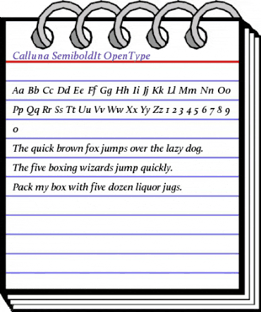 Calluna SmBd Italic animated font preview Calluna SmBd Italic animated font preview