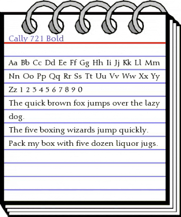 Cally 721 Bold animated font preview Cally 721 Bold animated font preview