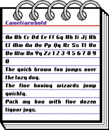 Cameliaexbold Regular animated font preview Cameliaexbold Regular animated font preview