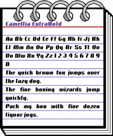 Camellia ExtraBold animated font preview