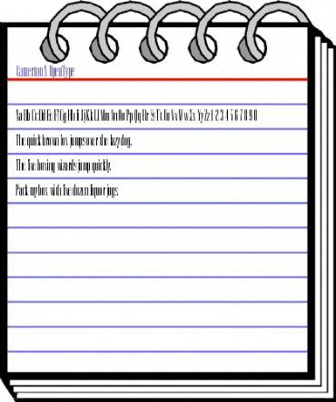 Camerton A Regular animated font preview