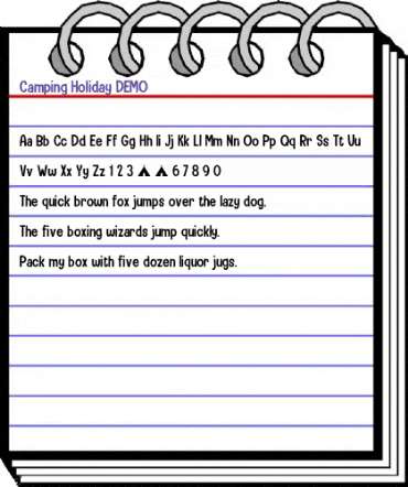 Camping Holiday DEMO Regular animated font preview Camping Holiday DEMO Regular animated font preview