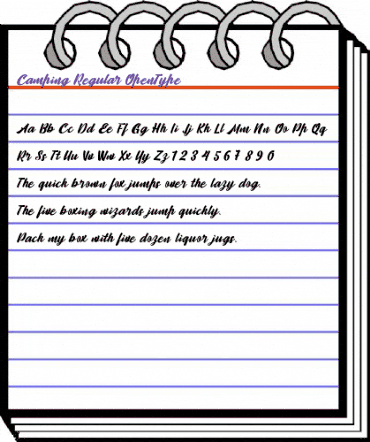 Camping Regular animated font preview Camping Regular animated font preview