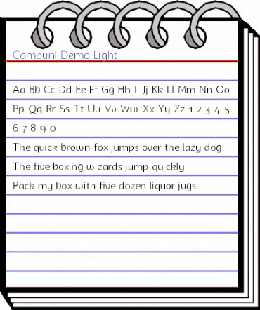 Campuni Demo Light animated font preview Campuni Demo Light animated font preview