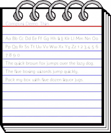 Campuni Demo Thin animated font preview Campuni Demo Thin animated font preview