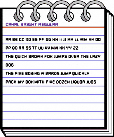 Canal Bright Regular animated font preview