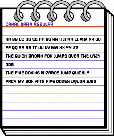 Canal Dark Regular animated font preview Canal Dark Regular animated font preview