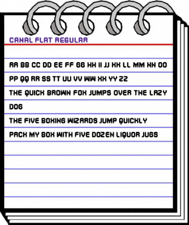 Canal Flat Regular animated font preview Canal Flat Regular animated font preview