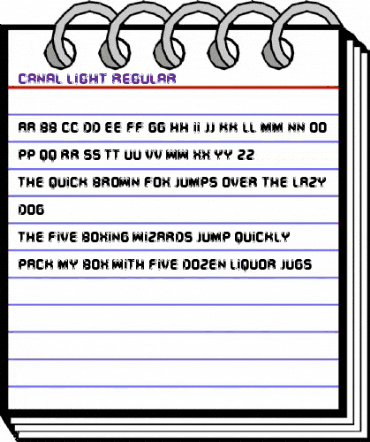 Canal Light Regular animated font preview Canal Light Regular animated font preview
