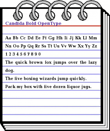 Candida Bold animated font preview Candida Bold animated font preview