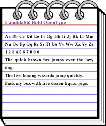 Candida Std Bold animated font preview Candida Std Bold animated font preview