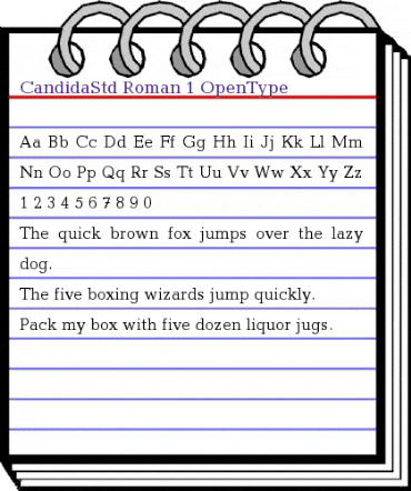 Candida Std Roman animated font preview Candida Std Roman animated font preview