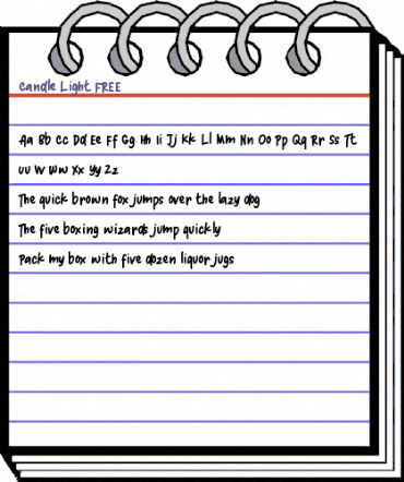 Candle Light FREE Regular animated font preview