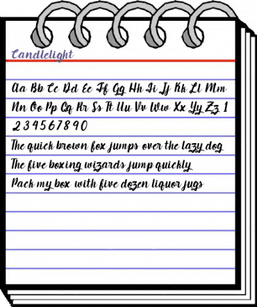 Candlelight Regular animated font preview Candlelight Regular animated font preview