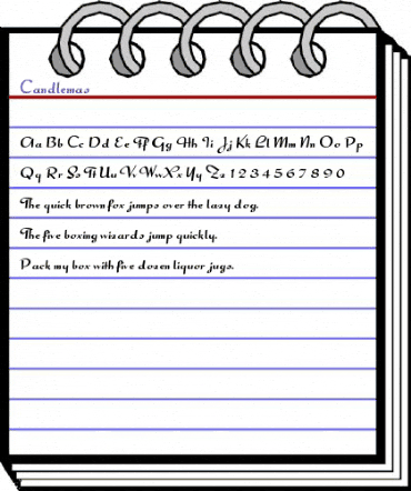 Candlemas Regular animated font preview