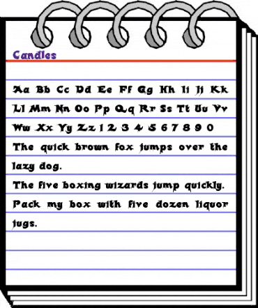 Candles Regular animated font preview Candles Regular animated font preview
