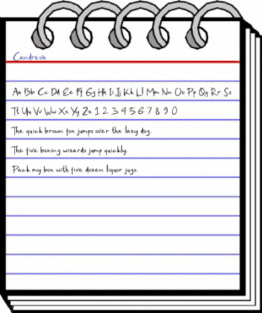 Candreva Regular animated font preview