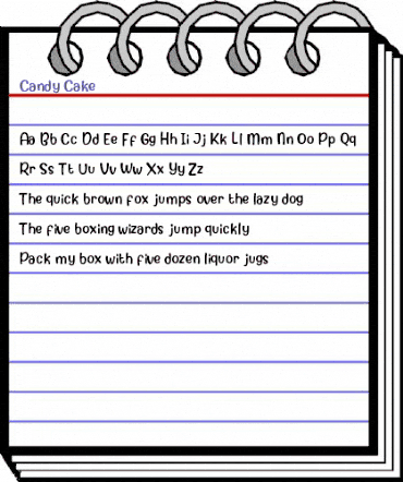 Candy Cake Regular animated font preview