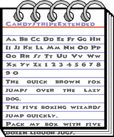 CandyStripeExtended Regular animated font preview