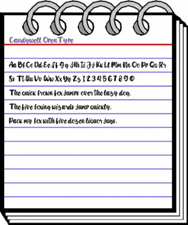 Candywell Regular animated font preview