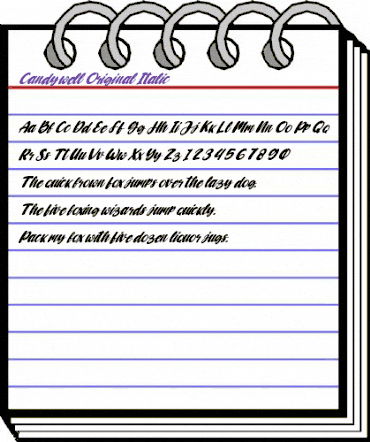 Candywell Original Italic Regular animated font preview Candywell Original Italic Regular animated font preview