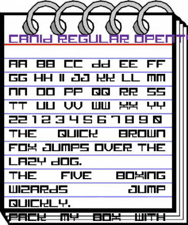 Canid Regular animated font preview