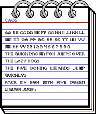 Caos Regular animated font preview Caos Regular animated font preview