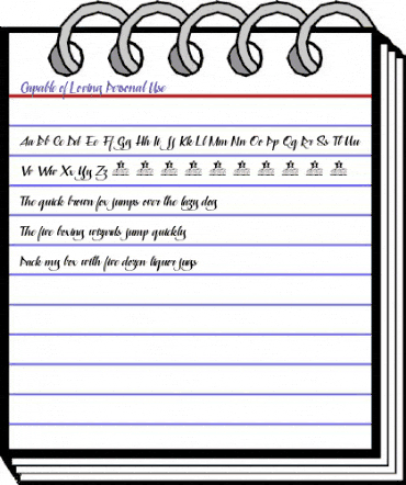 Capable of Loving Personal Use Regular animated font preview Capable of Loving Personal Use Regular animated font preview