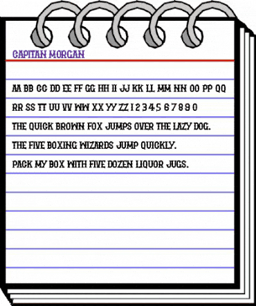 Capitan Morgan Regular animated font preview