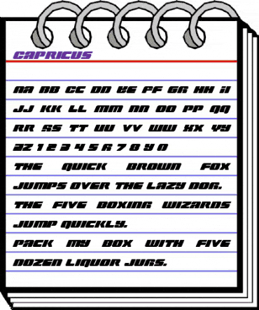 Capricus Regular animated font preview Capricus Regular animated font preview