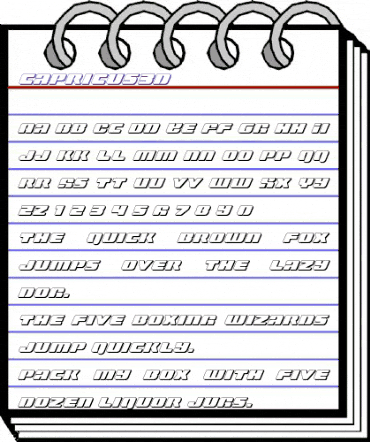 Capricus 3D Regular animated font preview Capricus 3D Regular animated font preview