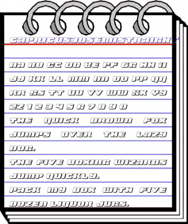 Capricus 3D Semi-Straight Regular animated font preview Capricus 3D Semi-Straight Regular animated font preview